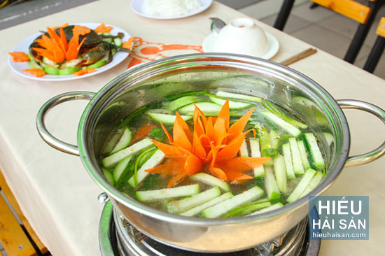 lẩu cua nấu bầu