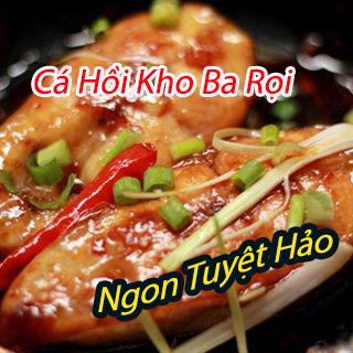 Cá hồi kho ba rọi