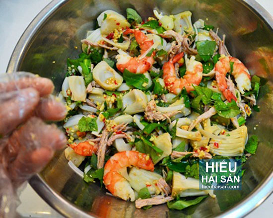 gỏi măng tôm càng xanh